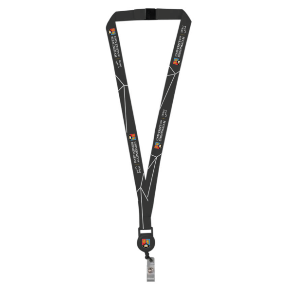 Lanyard with Reel Badge and Safety Lock